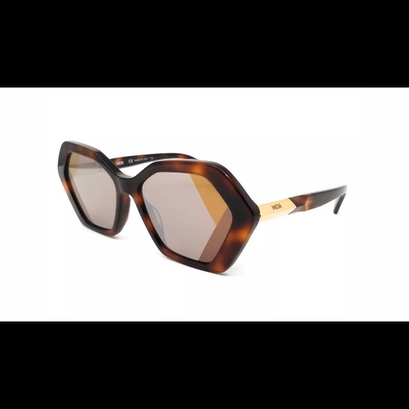 MCM Havana Modified Rectangle Sunglasses - Picture 2 of 3